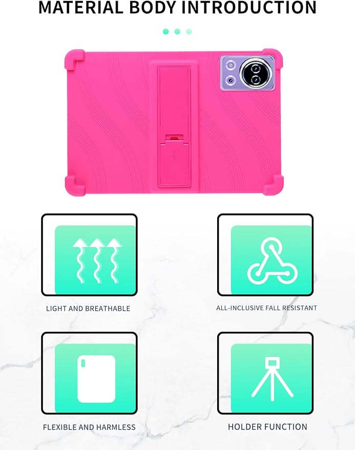 Case for SKYEGG K15 Tablet 11 inch Android 14 Tablets，WUNIAK Shock Proof Lightweight Stand Rubber Shell Protective CoverKids Friendly Soft Silicone Adjustable Stand CoverBlack
