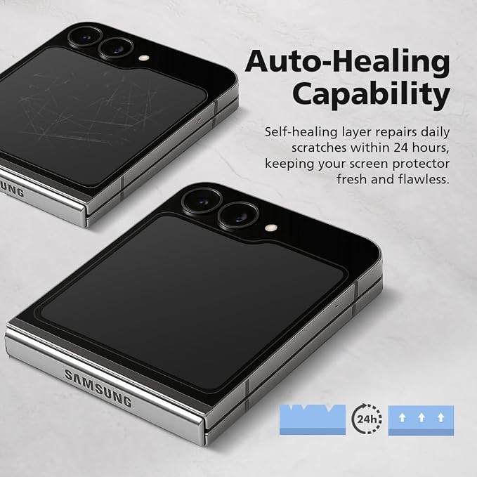 4 PACK for Motorola Razr 60 Ultra Privacy Screen Protector [25° Anti Spy] 2 Inside + 2 Front TPU Films Self-Healing Easy Install with Alignment Jig Case Friendly 3H Hardness