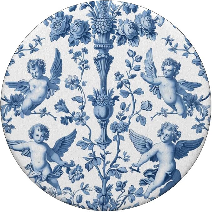 Toile de Jouy French Country Decorating Pattern PopSockets Adhesive PopGrip