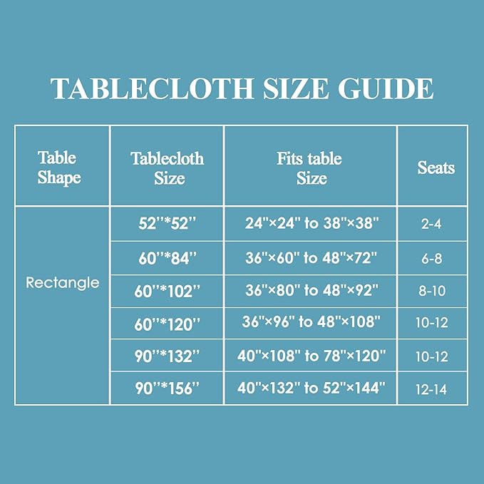 VidaFete Tablecloth 6 Pack 90 * 156inch Rectangle Table Cloth Polyester, Stain Wrinkle Resistant Polyester Dining Table Cover for Kitchen Dinning Party Wedding Rectangular Buffet Decoration(Ivory)