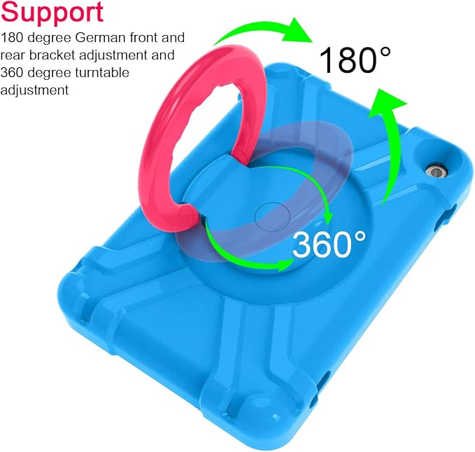 AKABEILA Compatible with Amazon Fire HD 8 2020/2022 Tablet Case，Rugged Kids Case with Stand Lightweight Shockproof Kids Friendly Tablet Cover Black