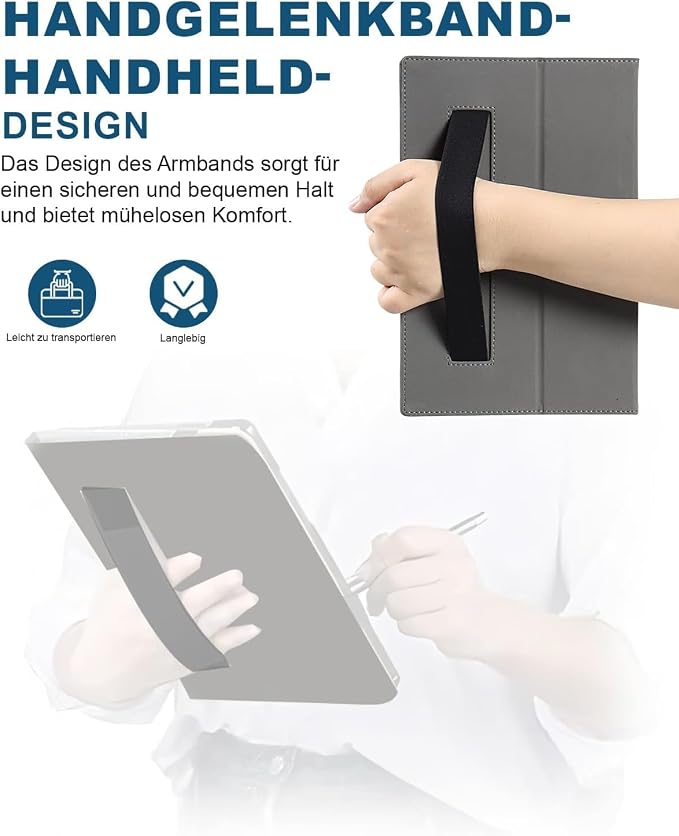 Case for Headwolf HPad6 12 Inch Tablet Premium PU Leather Folio Folding Stand Protective Tablet Cover with Hand Strap Magnet for Headwolf HPad6 12 Inch Tablet