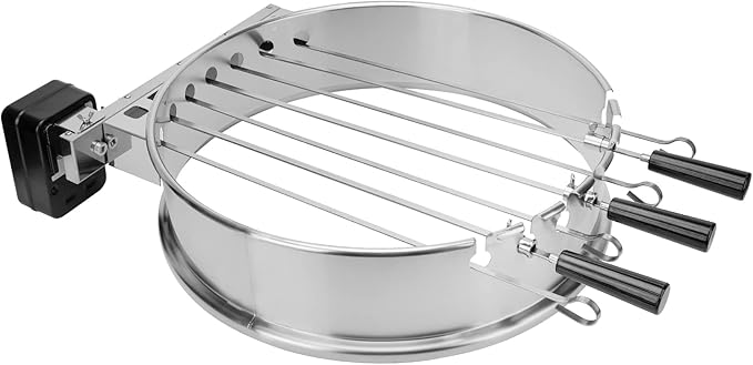 onlyfire Electric Skewers Turner Shish Kabob Set with Stainless Steel Ring