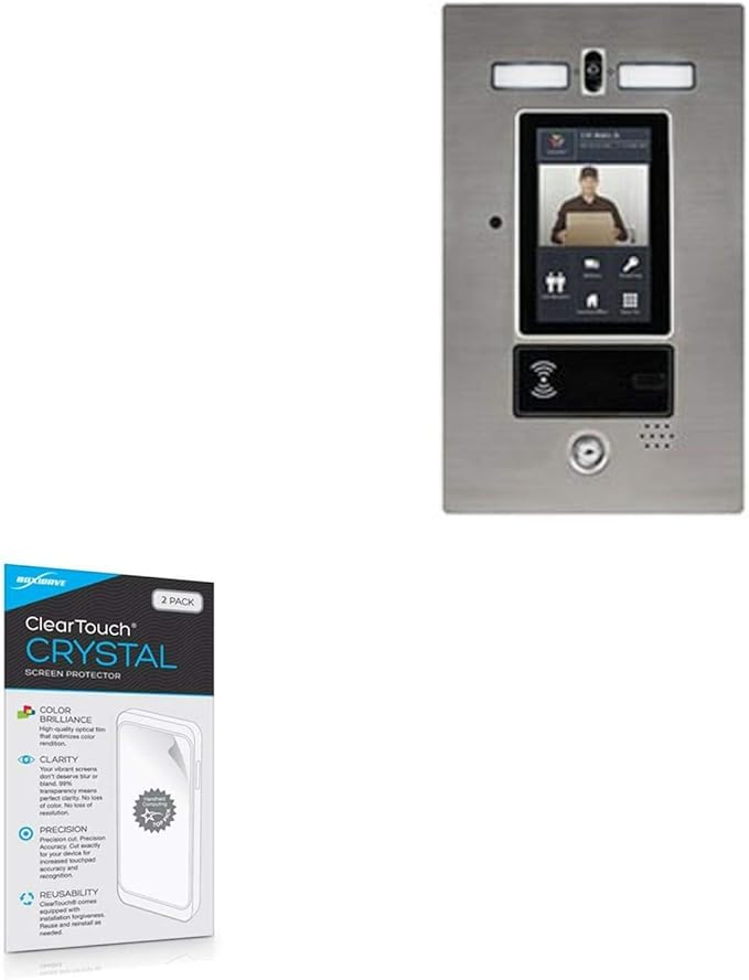 BoxWave Screen Protector Compatible with ButterflyMX Video Intercom Recessed (7 in) - ClearTouch Crystal (2-Pack), HD Film Skin - Shields from Scratches