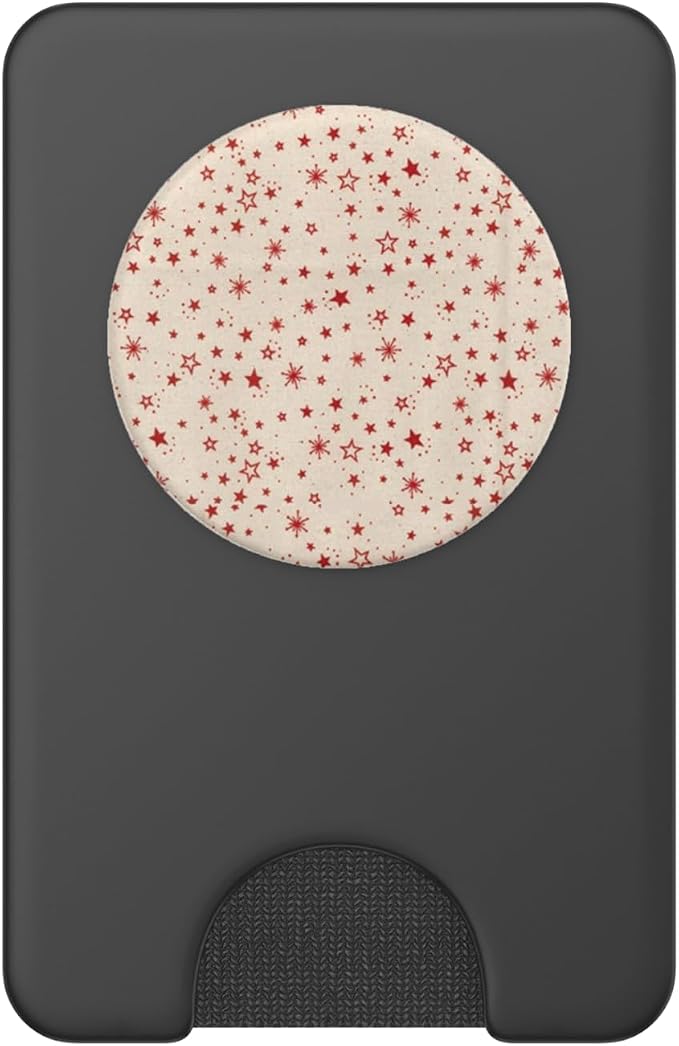 Red Beige Star Pattern PopSockets Adhesive PopGrip