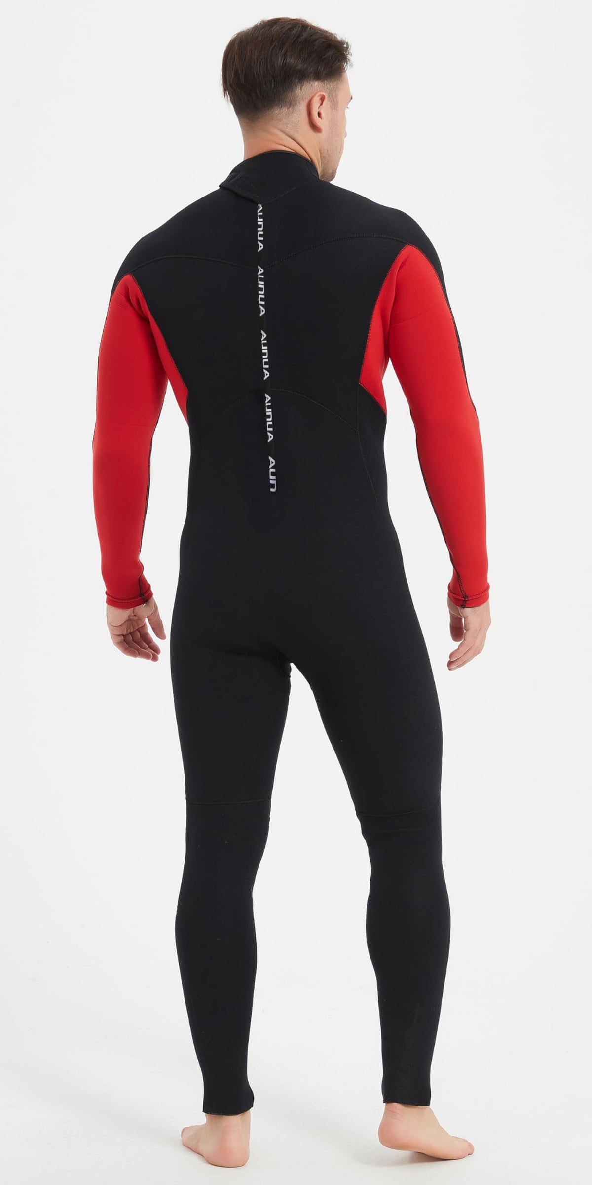 Aunua Wetsuits Men 5mm Back Zip Fullsuit Superstretch Neoprene GBS Seams Surfing Wetsuit(6051-L)