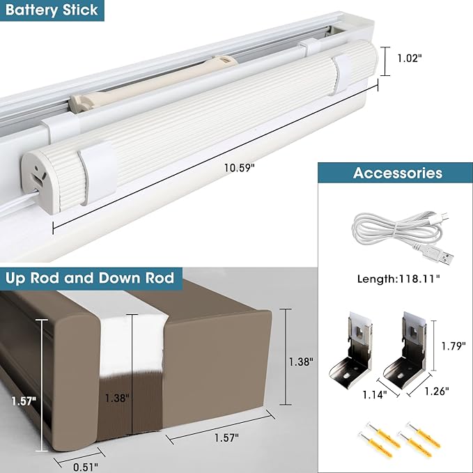 SmartWings Motorized Cellular Shades, Honeycomb Blinds Compatible with Zigbee/Alexa/Z-Wave/Homekit, Wireless Remote Control for Smart Home and Office in Customized Size,100% Blackout Coffee