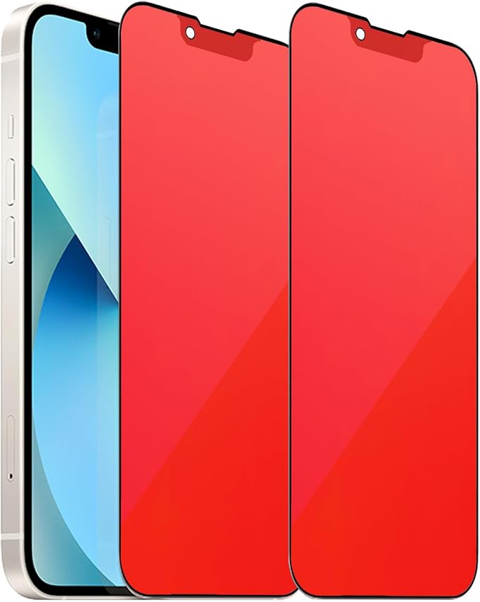 2 Pack Matte Anti-Blue Privacy Tempered Glass for iPhone 14 Pro Max / 15 Plus / 16 Plus Anti-glare Anti-Spy Screen Protector Film Colorful 6.7 inch