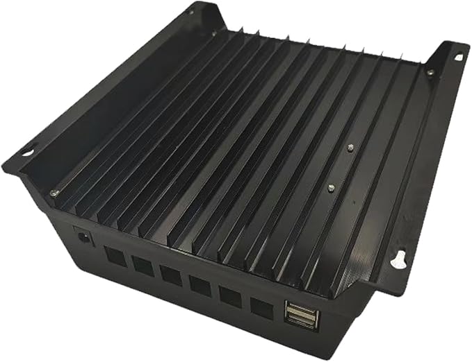 Saooer 100A MPPT Solar Charge Controller, 12/24/36/48V, LCD Display, Dual USB, Black