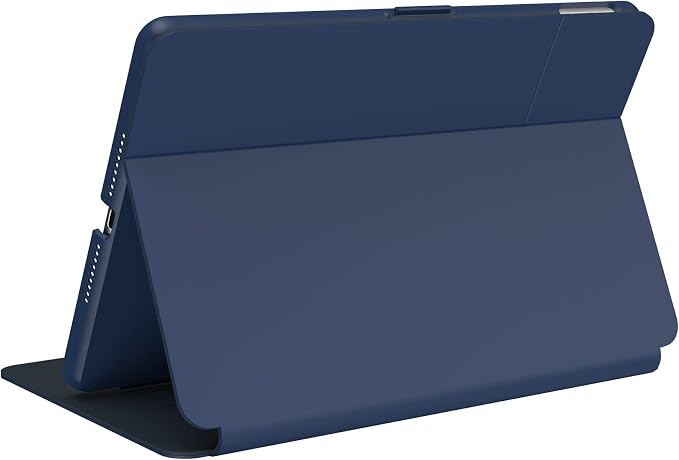 Speck Balance Folio Case for iPad 10.2 Inch (2019-2021) - Drop &amp Camera Protection Slim Multi Range Stand Apple Pencil Holder - Arcadia Navy/Moody Grey