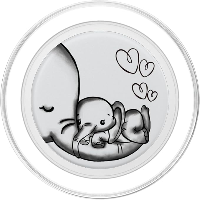 Cute Elephant Mom &amp Baby Elephant Love Beautiful Phone Grip PopSockets Grip and Stand for Phones and Tablets PopSockets Adhesive PopGrip