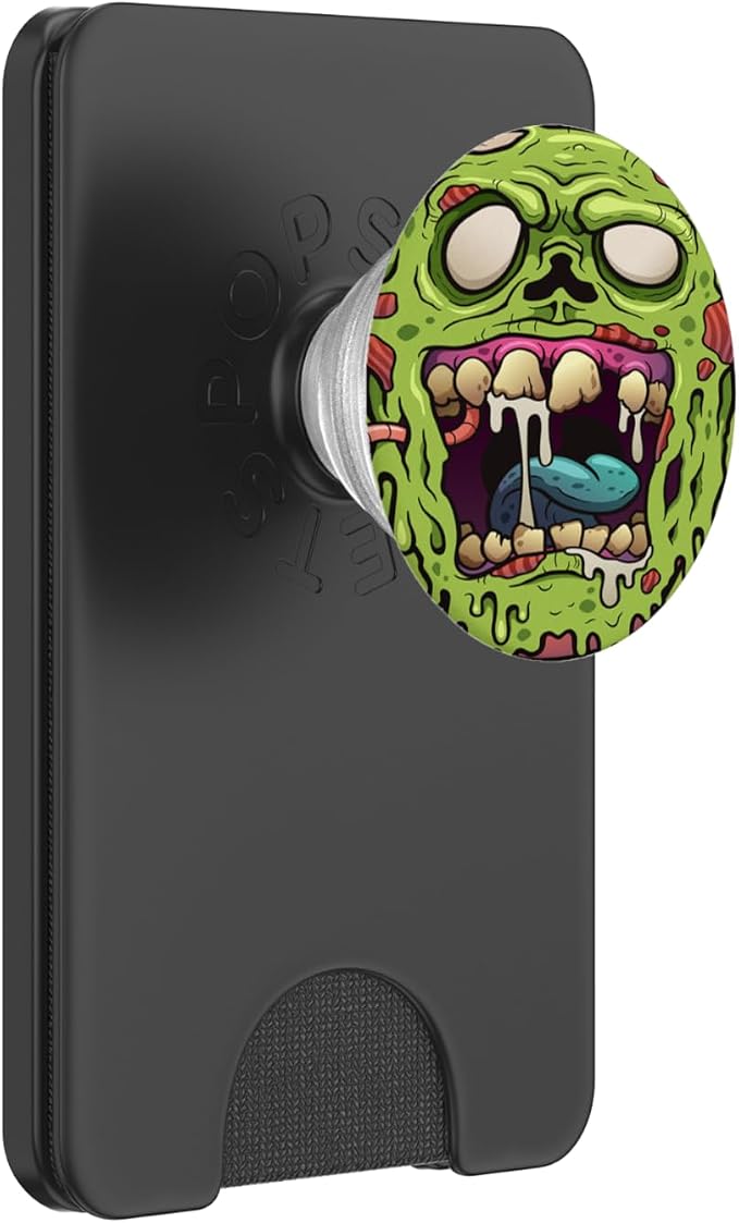 Slimey Horror Movie Zombie Face PopSockets PopGrip: Swappable Grip for Phones &amp Tablets PopSockets Adhesive PopGrip