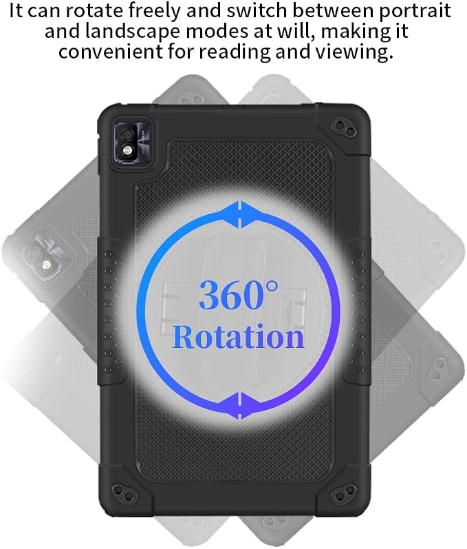 for Nokia T20 Tablet CaseHeavy-Duty Shockproof Hybrid Rugged Protective Case for Nokia T21/TCL Tab Pro 5G(Model: 9198S)/VASTKING KingPad M10 10.36 inch Tablet (Black/Black)