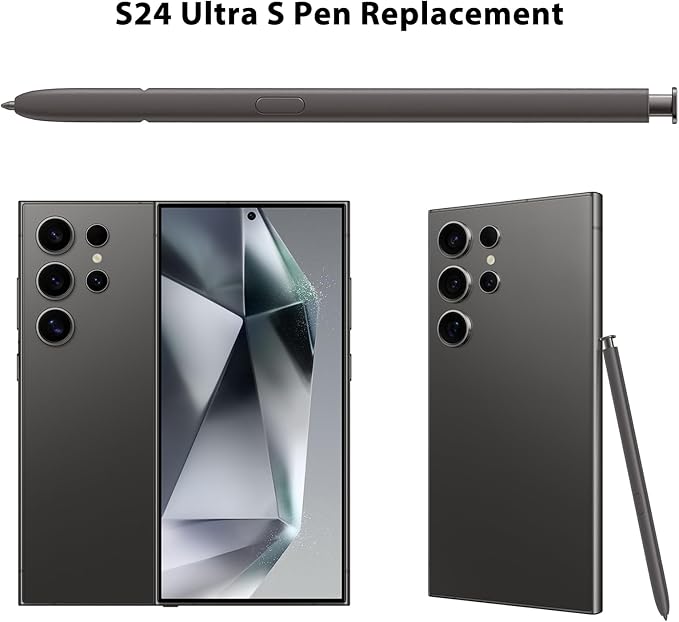 2 Pack Galaxy S24 Ultra S Pen Replacement Compatible with Samsung Galaxy S24 UltraS24 Stylus Pen for Galaxy S24 Ultra Touch S PenUS VersionNoBluetooth(Dark Gray)
