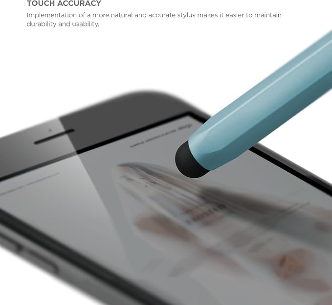 elago Premium Aluminum Hexa Stylus Pens for All Touch Screen Tablets | Soft Touch Pen-Point Precise Touch and Control Extra Rubber Tip Included Ergonomic Grip Comfortable Grip (Black)