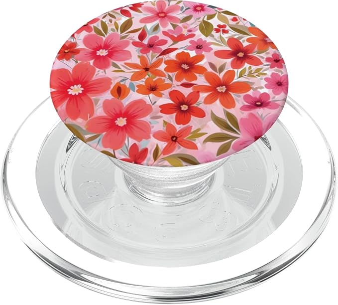 Cute Flower Pink Floral PopSockets Adhesive PopGrip