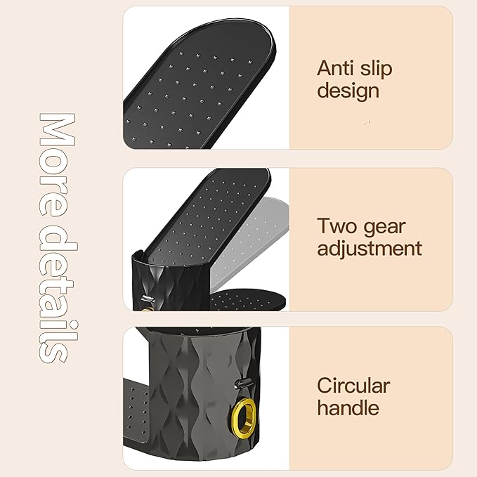 15 Pack Shoe Slots Organizer, Adjustable Shoe Stacker for Closet Storage, Double Layer Space Saver, Durable and Stackable Shoe Holder for Sneakers Heels and Flat