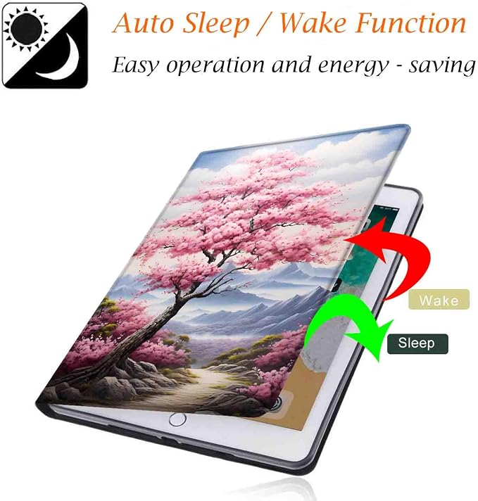 Case for Samsung Galaxy Tab A9 Plus 11 2023 Multi-Viewing Angles with Automatic Sleep/Wake Function for Samsung Galaxy A9+Tablet (SM-X210/X216/X218) American Flag Wolf