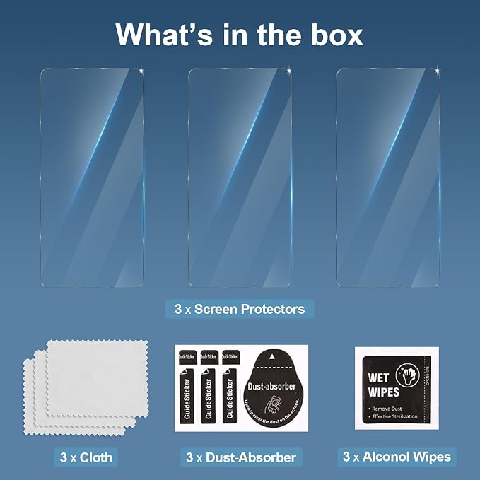GiiYoon-3 PACK Screen Protector for Samsung Galaxy S26 Tempered Glass [HD Full Coverage] [Easy Installation] [Scratch Resistant] [9H Hardness] Protective Film