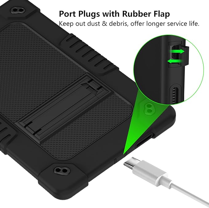 for Revvl Tab 5G Tablet Case 10.36 inch 2023for T-Mobile Revvl Tab 5G Tablet CaseHeavy Duty Shockproof Cover with Strap Kickstand for T-Mobile Revvl Tab 5G 10.36 inch (Black)
