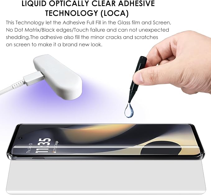 Tempered Glass Screen Protector for Motorola Edge 2024 UV Set [3 Pack] Edge to Edge Coverage Sensitive Touch 9H Hardness Scratch Resistant