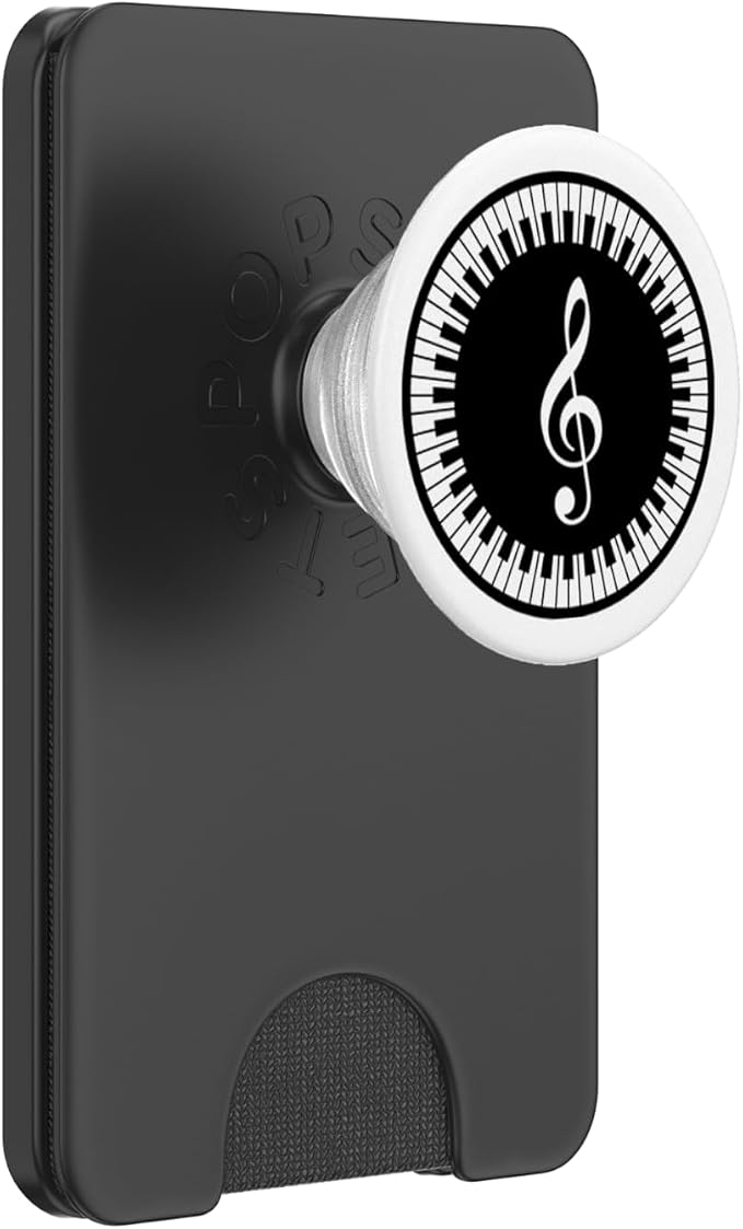 Music Symbol Circular Piano G-Clef Art Cool Musician Gift PopSockets Adhesive PopGrip