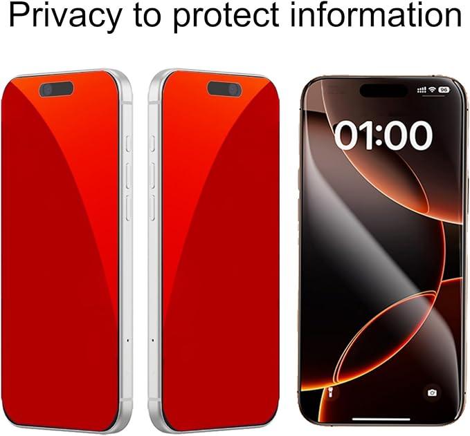 2 Pack for iPhone 13 Pro Max / 14 Plus Privacy Screen Protector Anti spy Tempered Glass Gradient Colorful Anti blue Light Film 6.7 inch