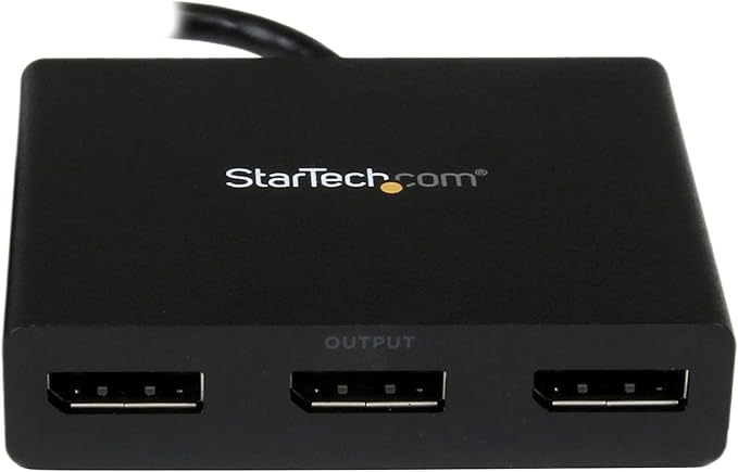 StarTech.com 3-Port DisplayPort 1.2 Splitter, DisplayPort to 3x DP Multi-Monitor Adapter, Dual 4K 30Hz and 1080p 60Hz Computer MST Hub, Windows Only (MSTDP123DP)