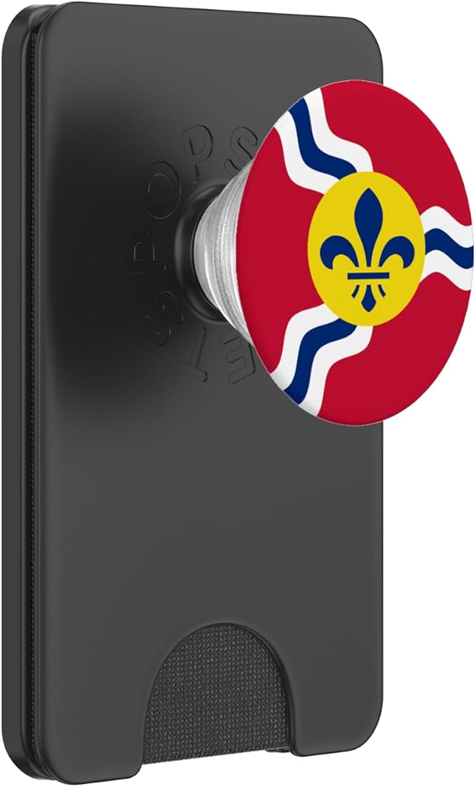 St. Louis Fleur De Lis City Flag PopSockets Adhesive PopGrip
