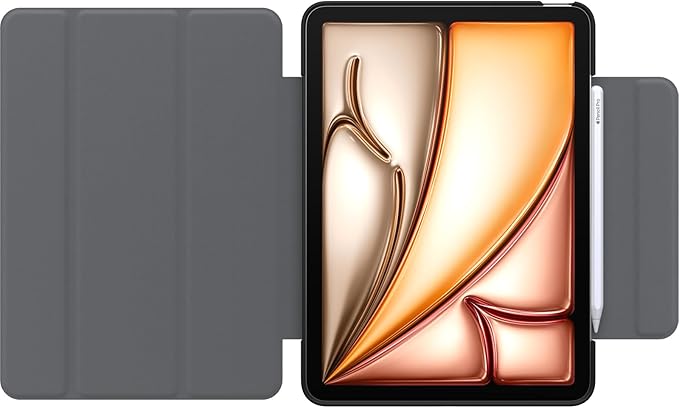 OtterBox Symmetry Series Folio for iPad Air 11-inch (M3) & (M2) - Starry Night (Clear/Black), Ultra-Sleek Design, Multiple Viewing Positions, Magnetic Sleep/Wake Cover