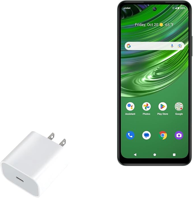 BoxWave Charger Compatible with Cricket Outlast - PD GAN miniCube (30W) 30W Tiny PD GAN Type-C Wall Charger - Winter White