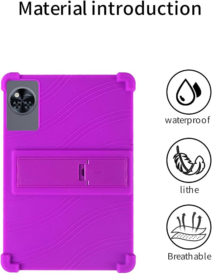 for DOOGEE Tab A9 pro+ Tablet 10.92 inch Tablet CaseBOVUGAC Soft Silicone Adjustable Stand Shockproof Kids Friendly for DOOGEE Tab A9 pro Plus 10.92 Tablet(Black)