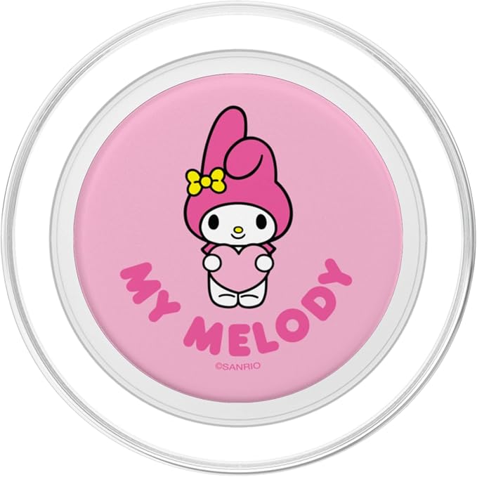 SANRIO My Melody Character Front and Back PopSockets Adhesive PopGrip for iPhone 11 - Black
