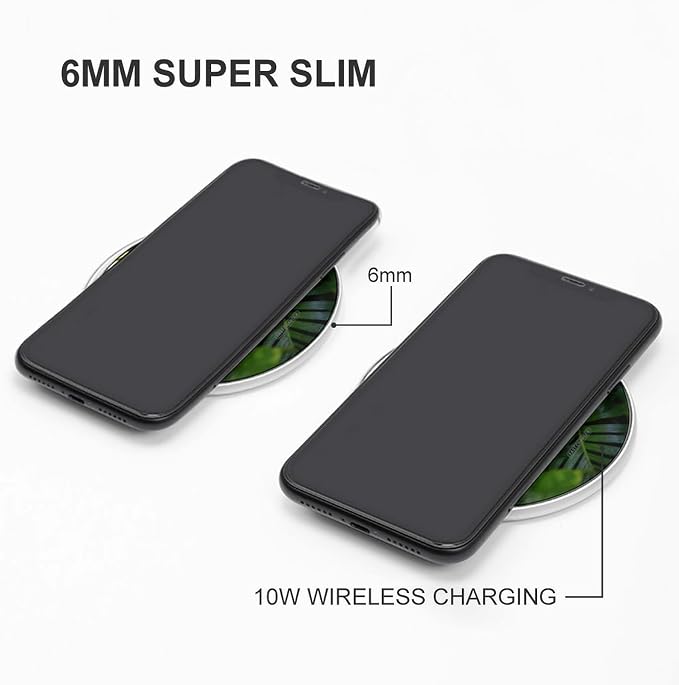 Rainforest Green Shadows Wireless Charger Fast Charging Pad | Anti-Slip Qi Certified Wireless Charging Pad for All Phones with Wireless Charging Function for Home Office Travel