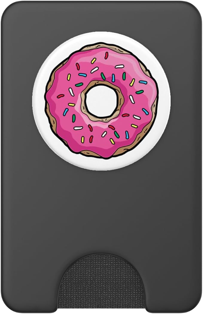 Pink Donut Sprinkles Funny Food Doughnut Lovers PopSockets Adhesive PopGrip