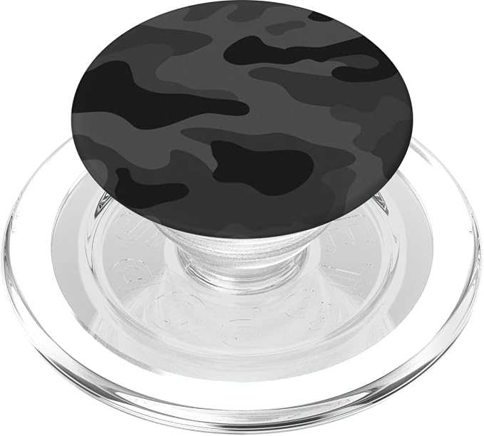 Cute Black Camo Pattern darck Grey Design for Boys Girls PopSockets Adhesive PopGrip