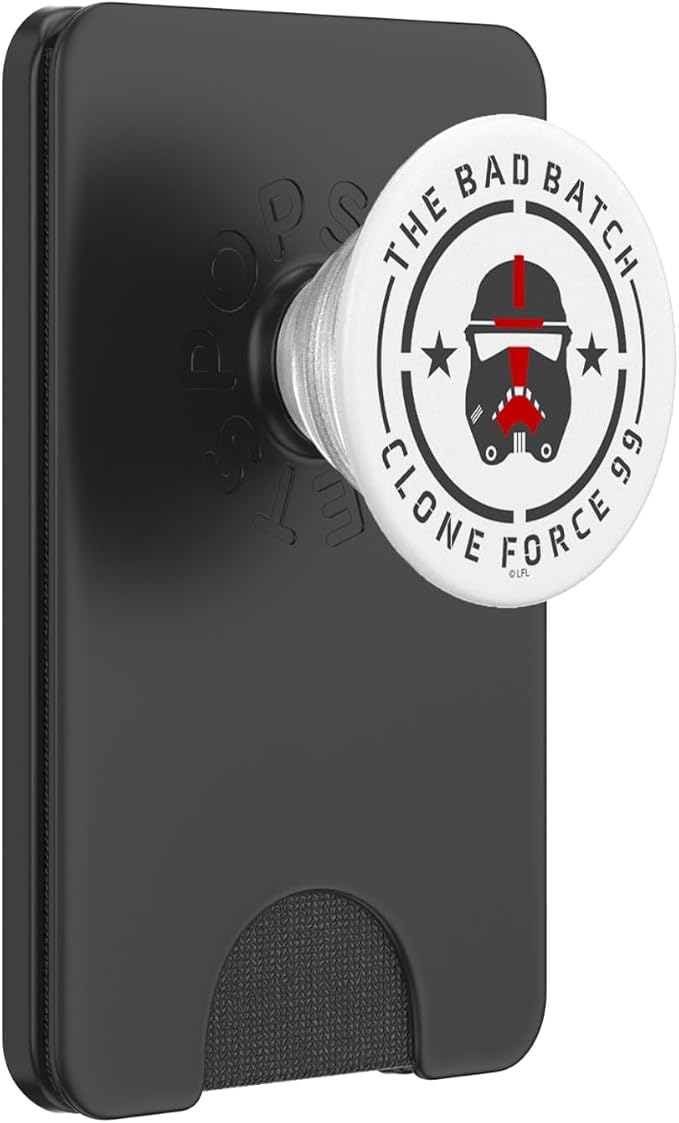 Star Wars: Bad Batch Clone Force 99 Helmet Red &amp Grey PopSockets Adhesive PopGrip