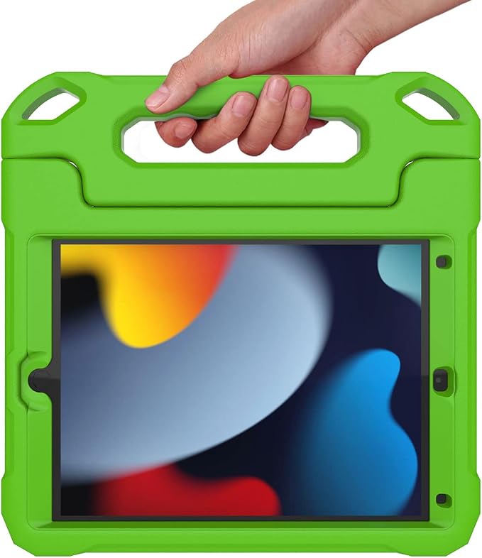 SUPLIK Kids Case for iPad 9th/8th/7th Generation -10.2 inch 2021/2020/2019 Built with Screen Protector Durable Shockproof Handle Stand Case for Apple iPad Gen 9/8/7 Black
