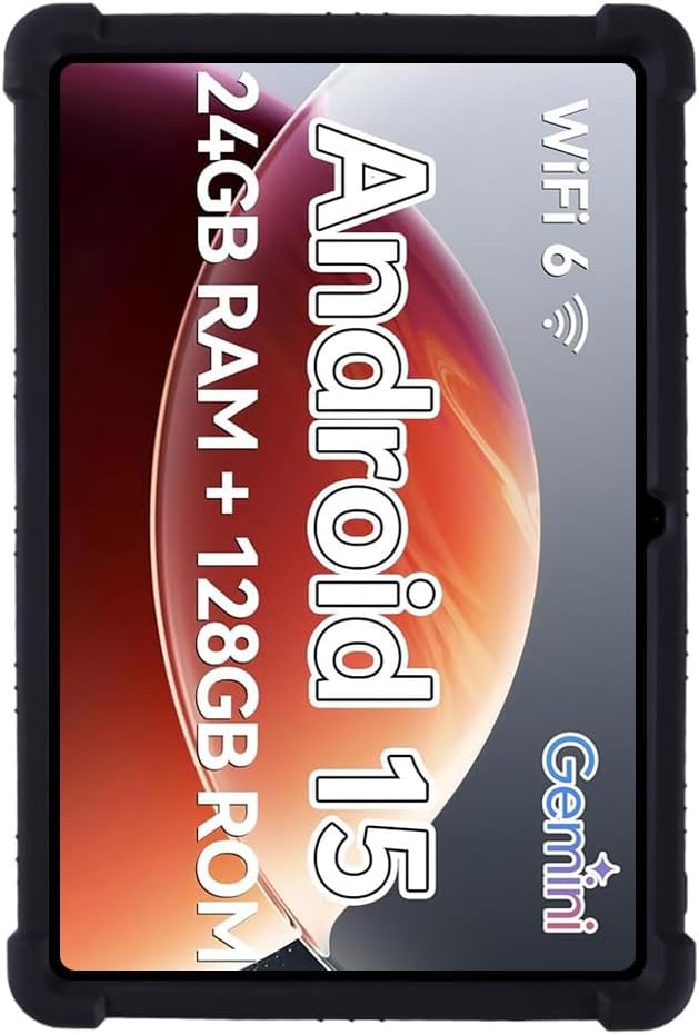 Silicone Case for SHARECLOUD P10_T Android 16 Tablet 10.1 inchSoft Friendly Adjustable Stand Cover for Frameflow P10_A Tablet 10.1 inch Android 15 (Black)