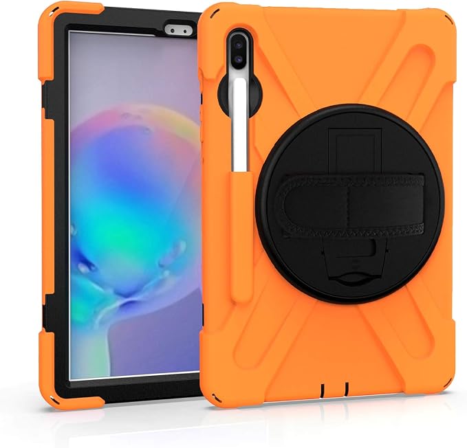 KIQ Shield Series for Samsung Galaxy Tab S7 FE Case Galaxy Tab S8 Plus Case Heavy Duty Shockproof Case w/S Pen Holder for Samsung Tab S7 fe 5G case 12.4 Inch 2020 SM T970 X800 T730 - Black