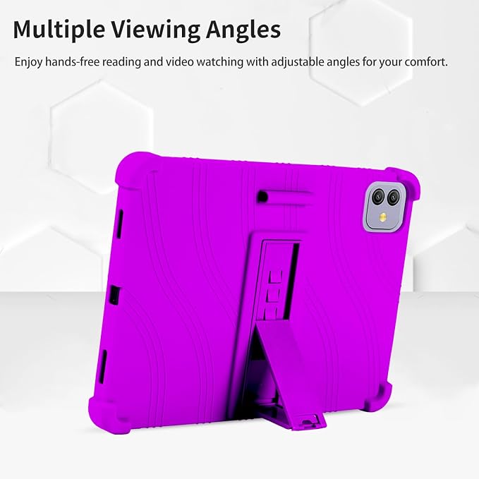 Case for Blackview Link 8 12.7-Inch Tablet – Shockproof Silicone Protective Cover with Kickstand Drop-Resistant Business Style (Black)