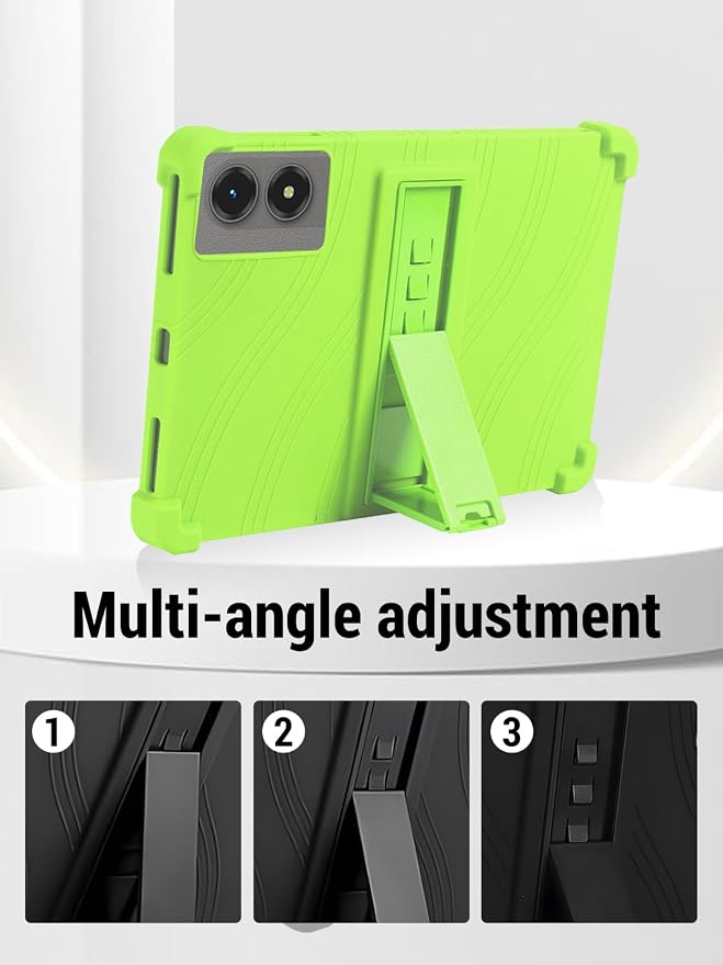 for TABWEE T50 (11 Inch) Android 16 Tablet Protective case ZBAGUG Shockproof Lightweight Silicone Protective Cover with Stand Child-Friendly Protection Easy to Clean Design Green.