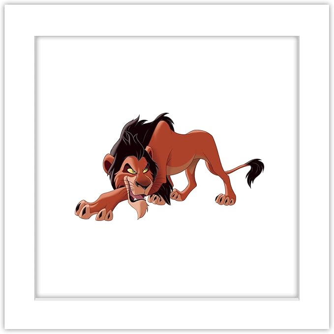 Trends International Gallery Pops Disney The Lion King - Scar Wall Art Wall Poster, 12.00" x 12.00", White Frame Version