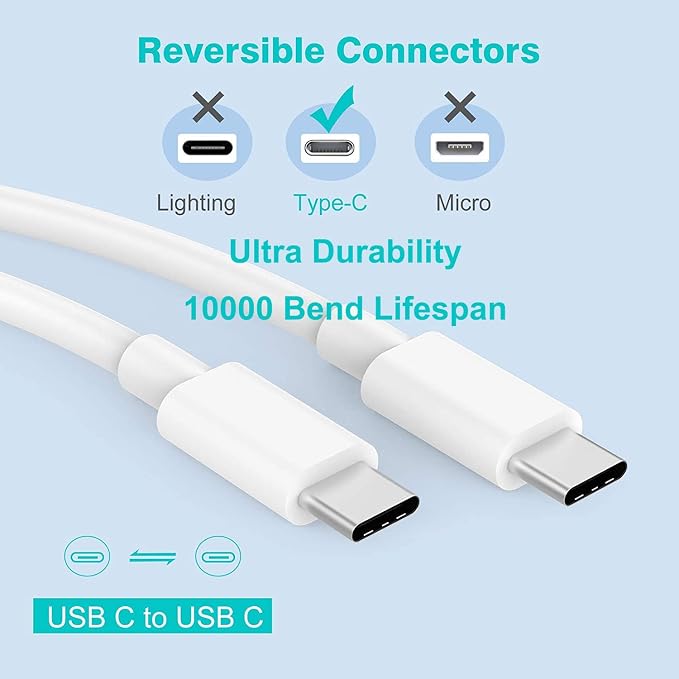 Fast Charger for iPhone 17 16【Apple MFi Certified】 20W Type C Wall Charger | Block with 10Foot USB C to C Woven Braided Cable for iPhone 17/17 Air/17 Pro Max/17 Pro/16/16 Pro Max/16 Plus/15/iPad/Airp