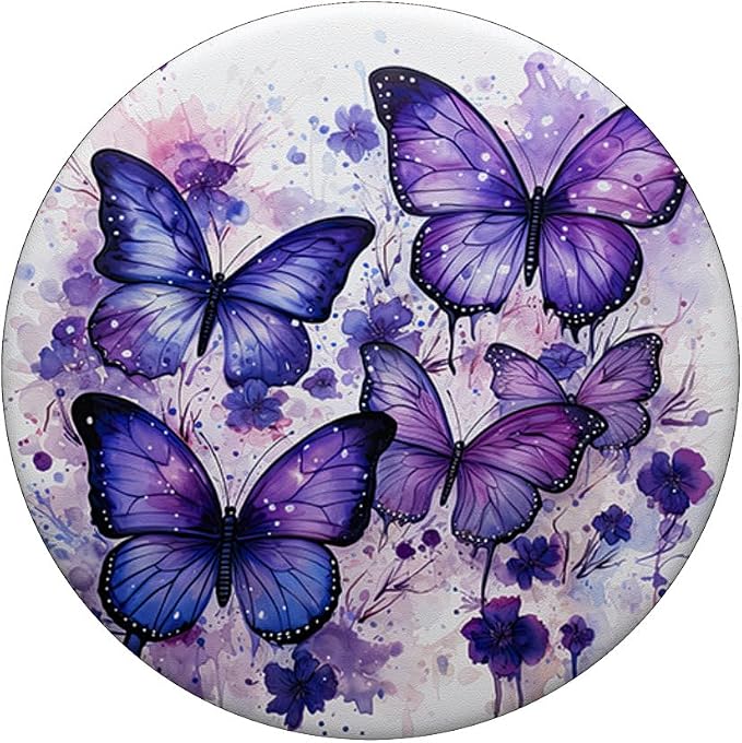 Butterfly Aesthetic Purple Butterflies Nature Blue PopSockets Adhesive PopGrip