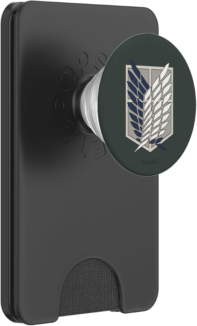 Attack on Titan Survey Corps Emblem Military Green Anime PopSockets PopWallet for MagSafe