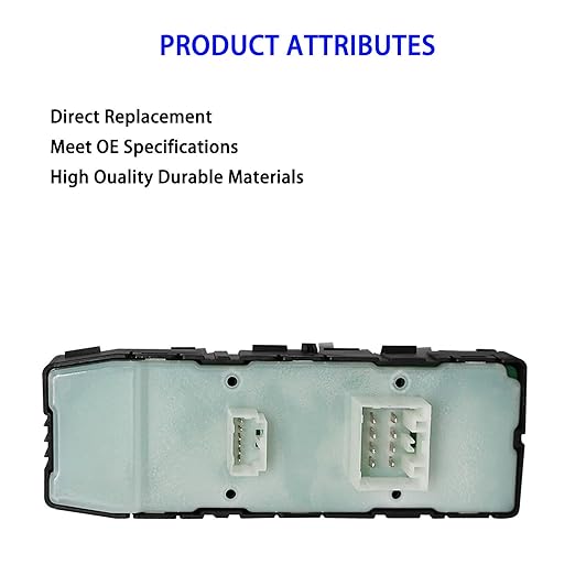 Left Front Driver Side Power Window Switch Compatible with 2006-2010 Jeep Grand Cherokee & Dodge Charger & Chrysler 300, 2007-2009 Chrysler Aspen&Dodge Durango, Replacement for 4602736AA 4602781AA