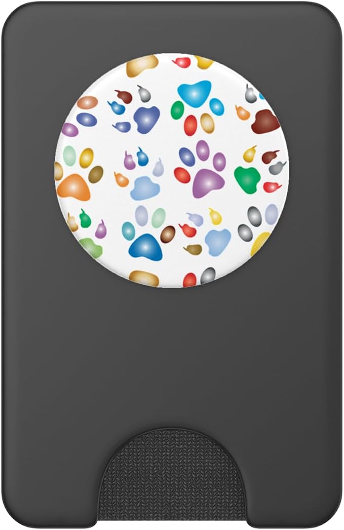 Cell Phone Button Pop Out Holder Cute Dog Paw Prints Design PopSockets PopGrip: Swappable Grip for Phones &amp Tablets PopSockets Adhesive PopGrip