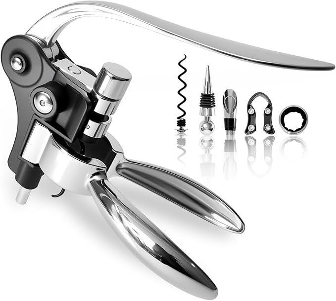 Rabbit Wine Opener,Stainless-Steel Lever‑Style Corkscrew
