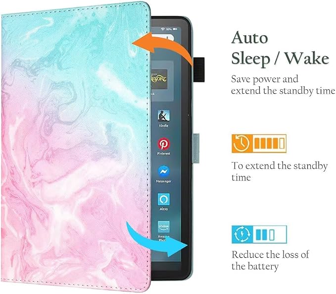 Fancity for Amazon Kindle Fire Max 11 Case 13th Generation 11 2023 Release | Soft PU &amp TPU Leather Protective Stand Cover Case for Fire Max 11 with Smart Auto Wake/Sleep Pencil Holder Beach
